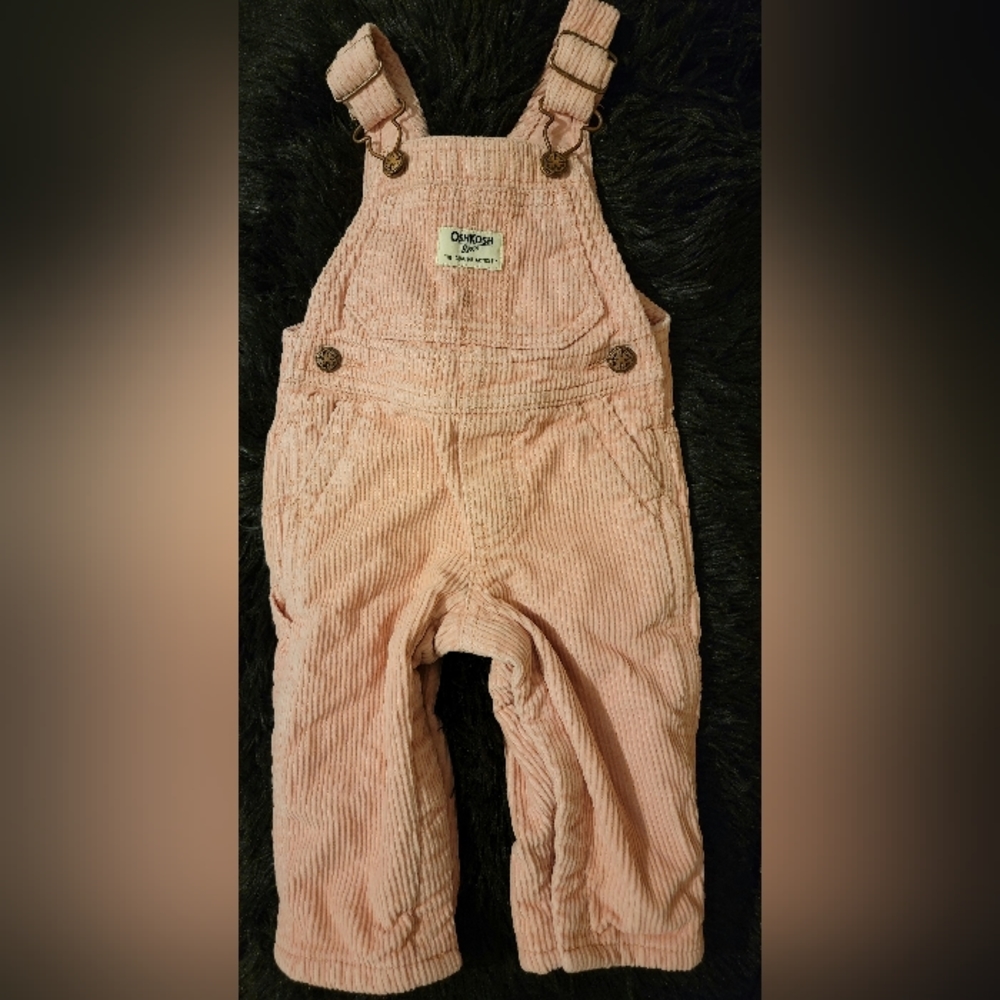 OshKosh B'gosh Pink Corduroy Overalls, 6 month